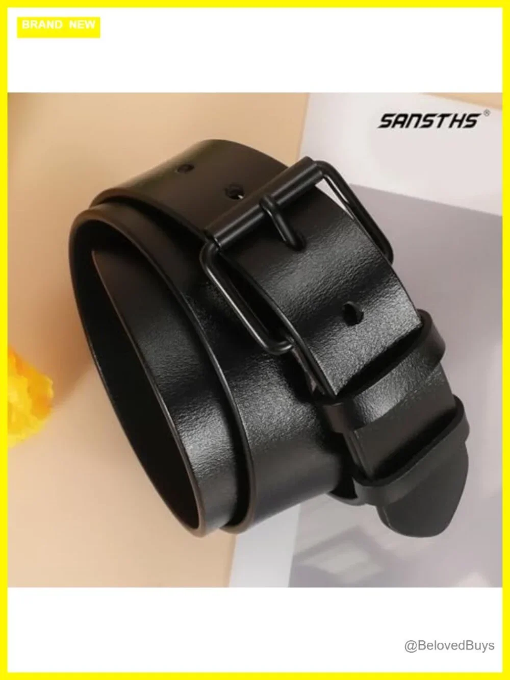 Faux Leather Belt for Women with Vintage Metal Buckle for Jeans Dresses